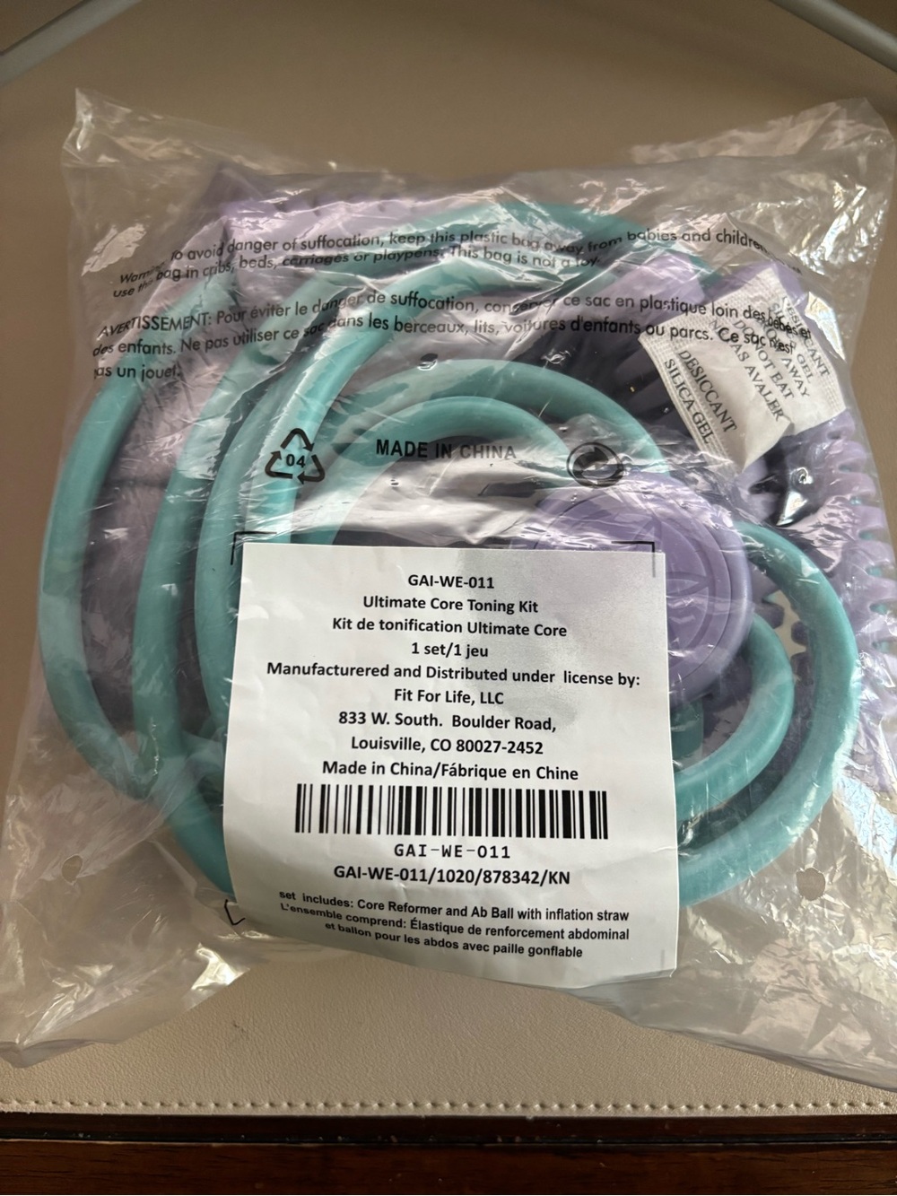 GAIAM Core Toning Kit in Purple & Teal - Picture 3 of 3